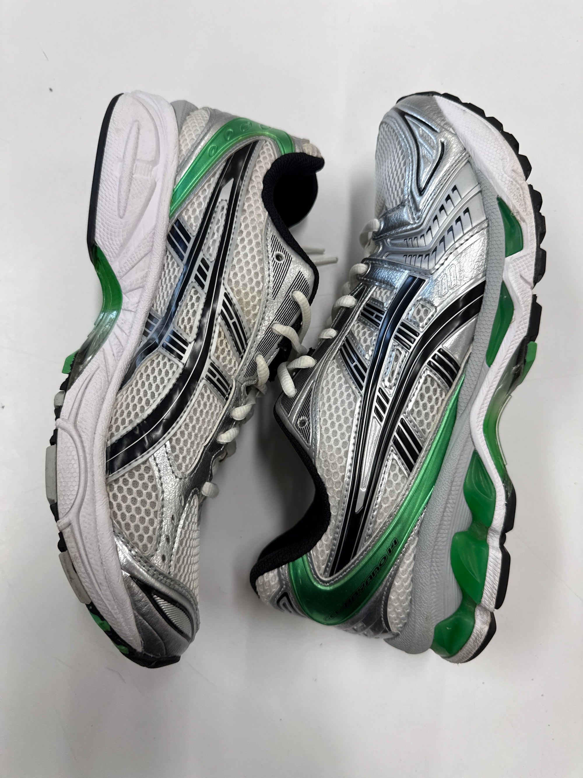 ASICS GEL-KAYANO 14 WHITE MALACHITE GREEN - SIZE 9 (WORN)
