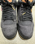 AIR JORDAN 4 LEVIS BLACK - SIZE 9 (WORN) - SUPER CLEAN