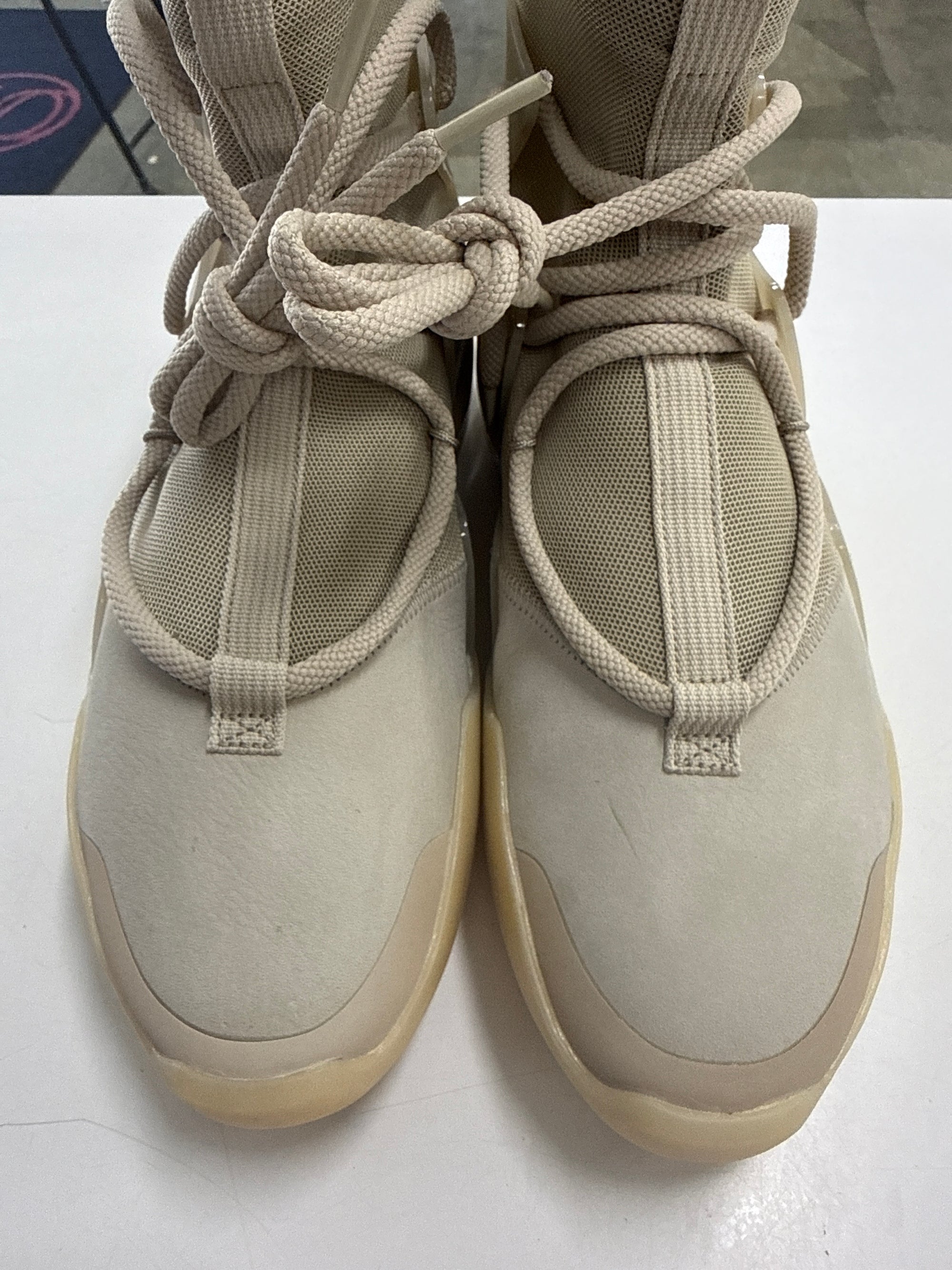 AIR FEAR OF GOD 1 OATMEAL - SIZE 9.5 (WORN) - SUPER CLEAN