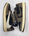 AIR JORDAN 1 LOW TRAVIS SCOTT MOCHA - SIZE 12 (WORN) - SUPER CLEAN