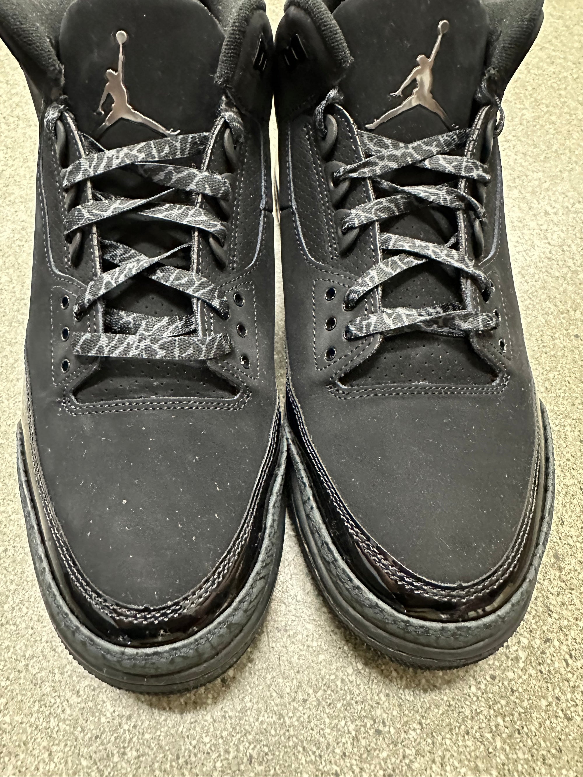 AIR JORDAN 3 BLACK CAT 2025 - SIZE 14 (WORN) (SUPER CLEAN)