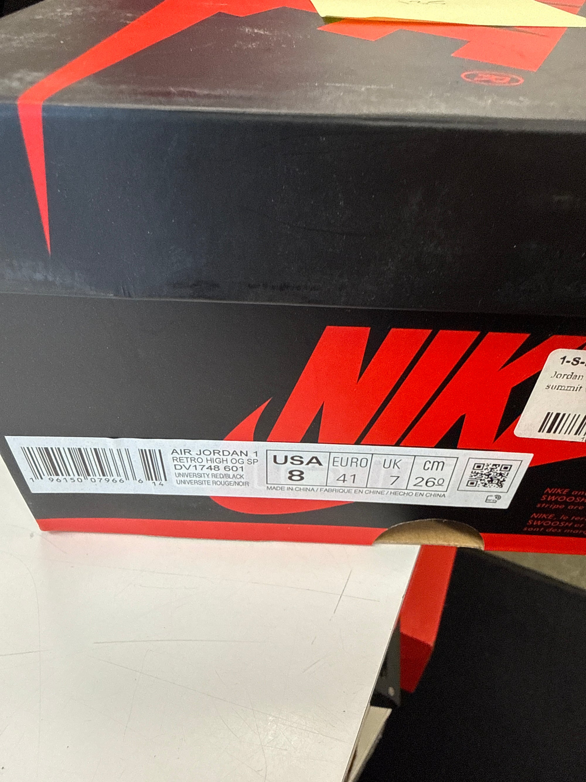 AIR JORDAN 1 HIGH SPIDER MAN ACROSS THE SPIDER VERSE - SIZE 8 (WORN) - SUPER CLEAN
