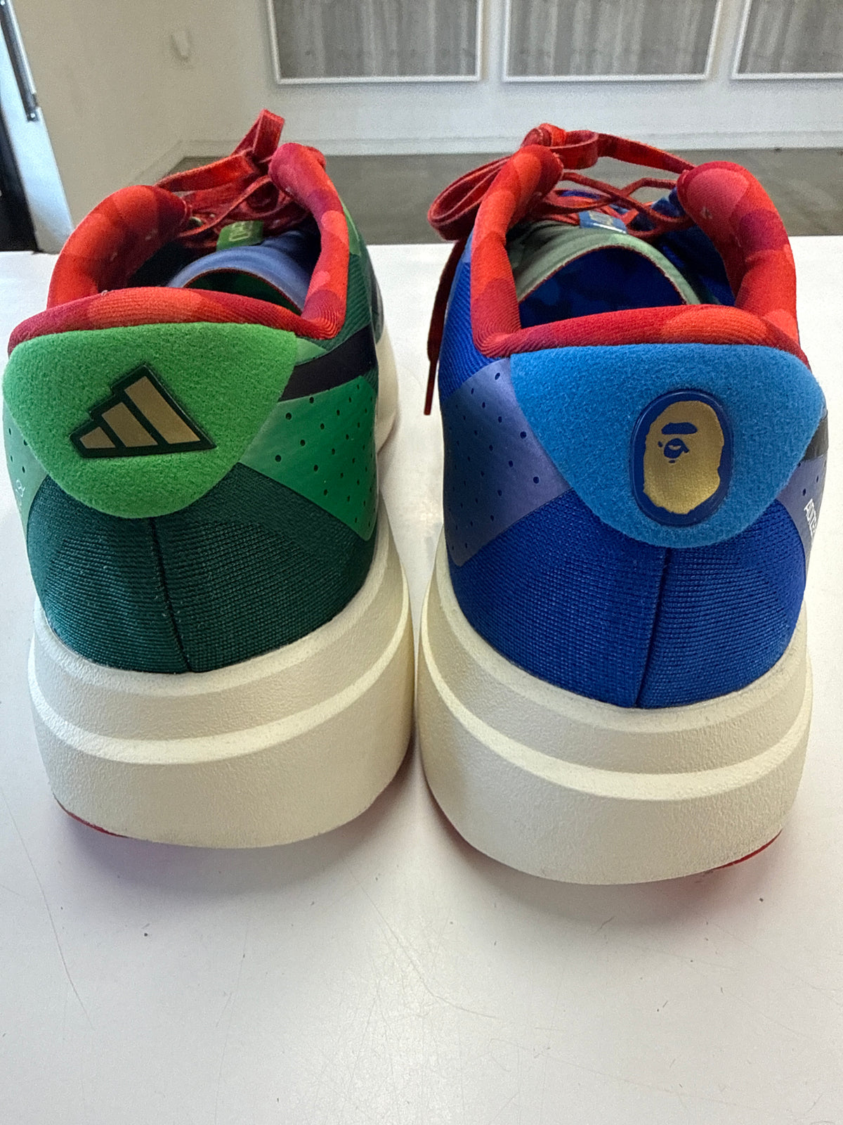 ADIDAS ADIZERO EVO SL BAPE GREEN - SIZE 12.5 (WORN)