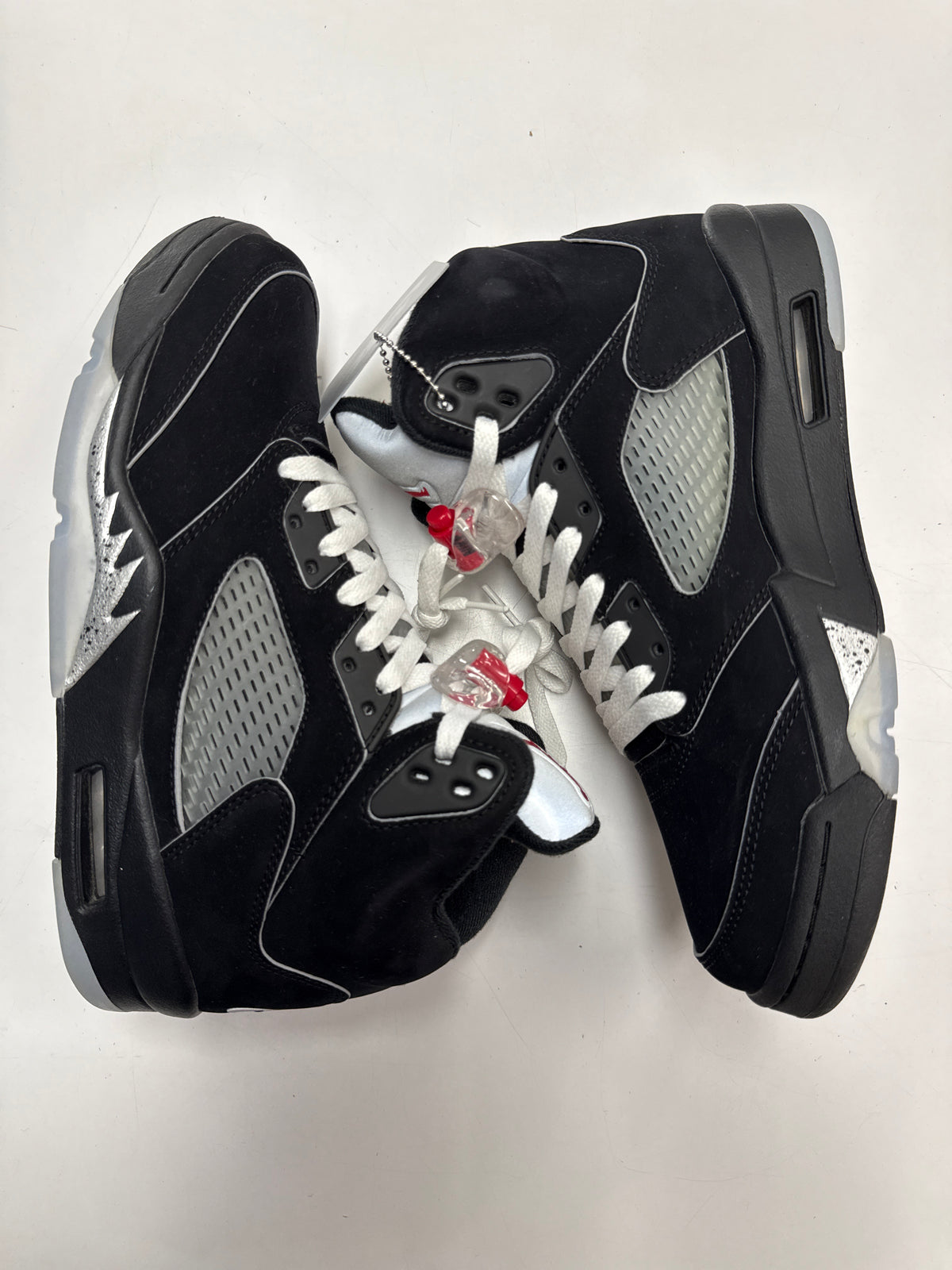 AIR JORDAN 5 BLACK METALLIC REIMAGINED - SIZE 8 (WORN)
