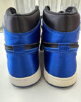 AIR JORDAN 1 HIGH SATIN ROYAL NUMBERED - SIZE 10 (WORN)