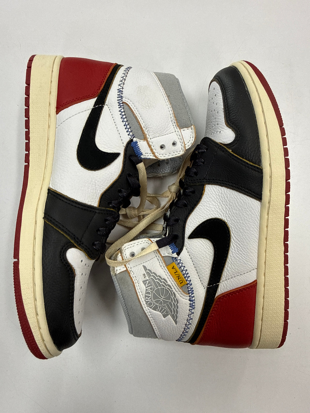 AIR JORDAN 1 HIGH UNION BLACK TOE - SIZE 8.5 (WORN)