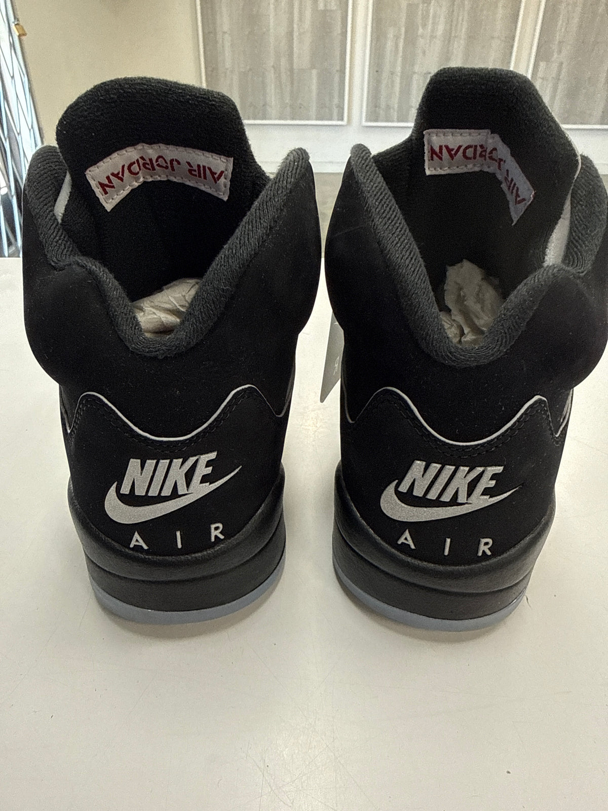 AIR JORDAN 5 BLACK METALLIC REIMAGINED - SIZE 8 (WORN)