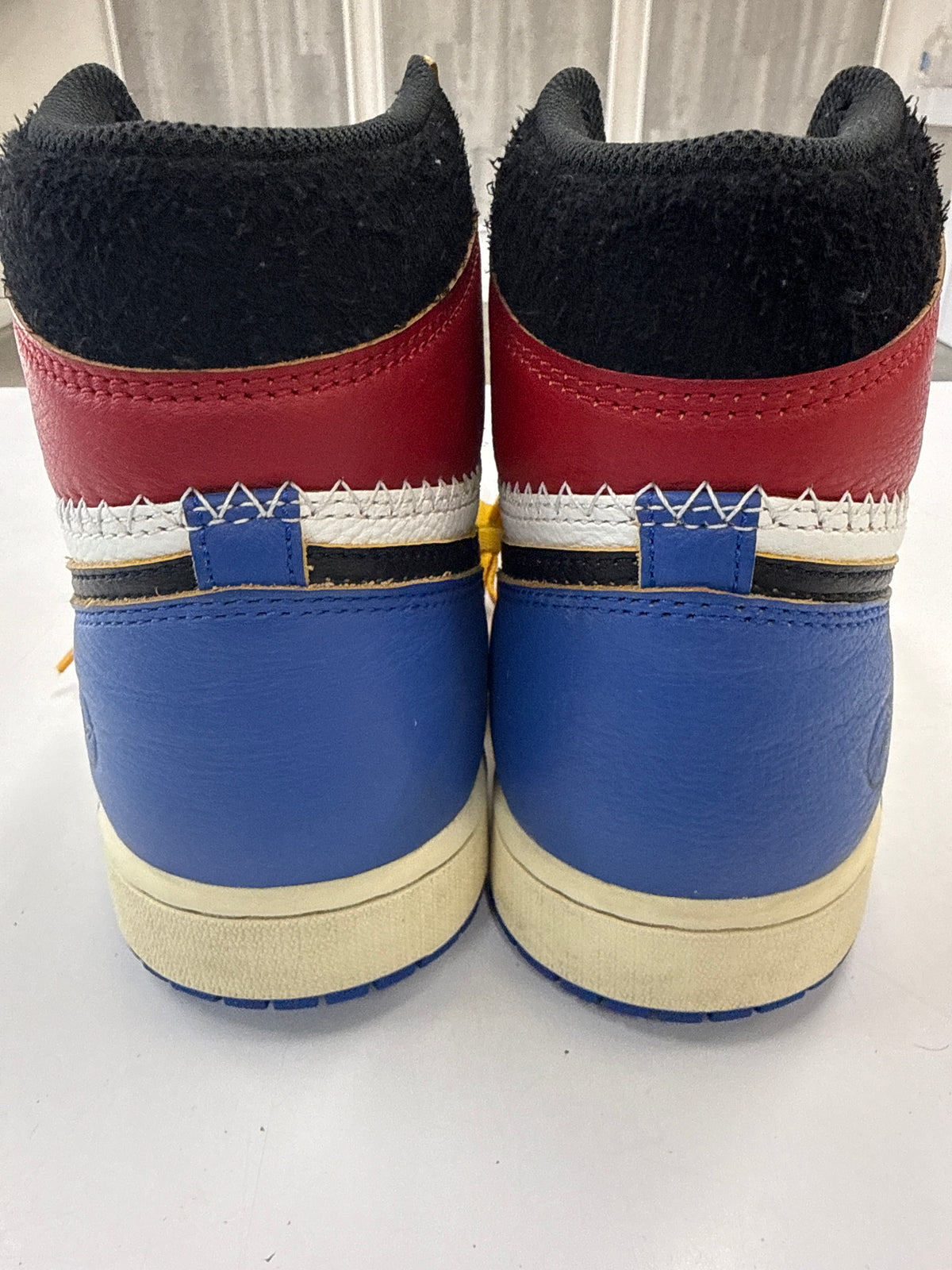 AIR JORDAN 1 HIGH FRAGMENT X UNION LA VARSITY RED SPORT ROYAL - SIZE 12 (WORN)