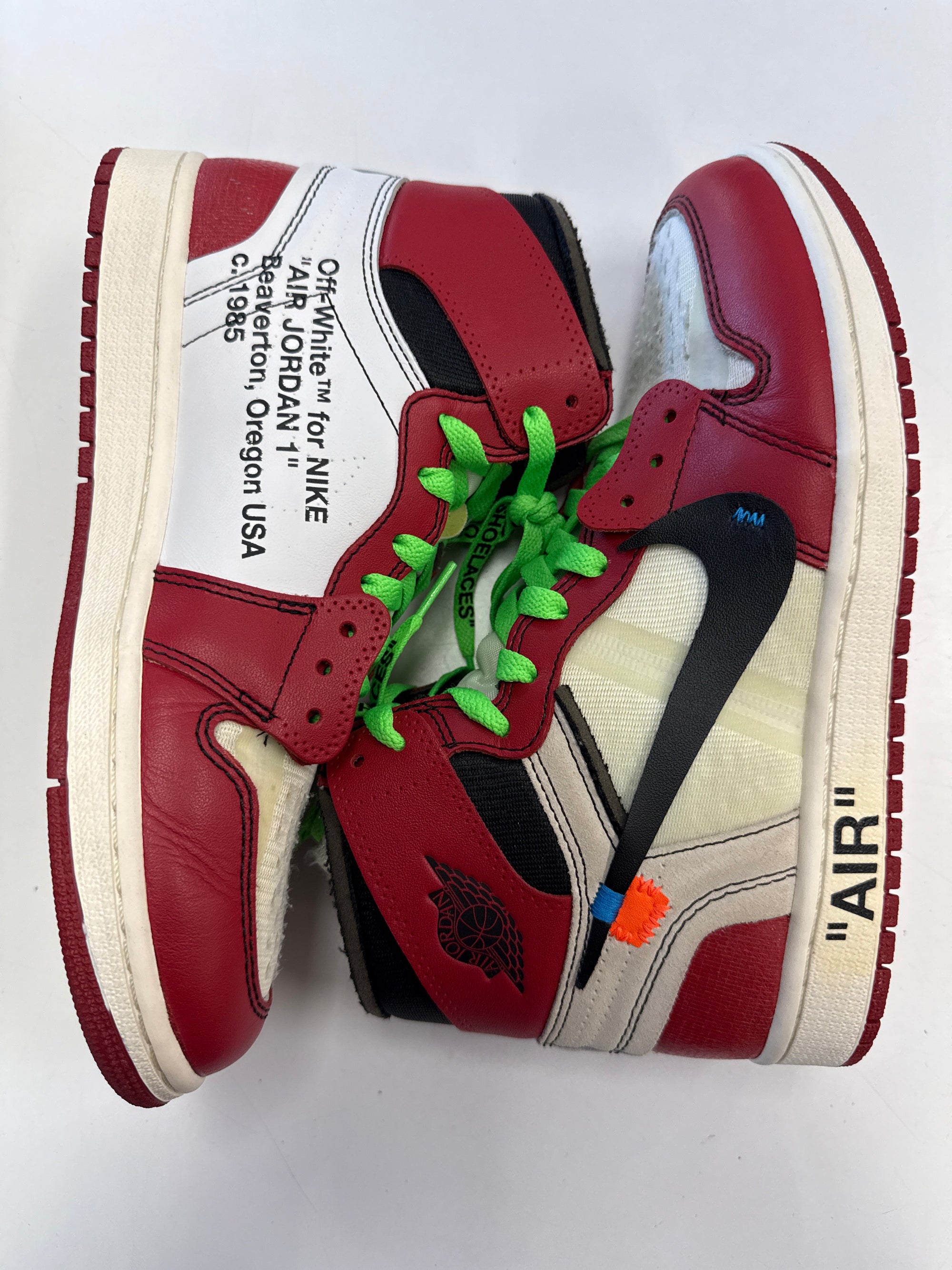 OFF WHITE AIR JORDAN 1 CHICAGO - SIZE 8 (WORN)