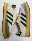 SAMBA KITH CLARKS 8TH STREET SAMBA BY RONNIE FIEG CHALK WHITE GREEN - SIZE 8 (WORN)