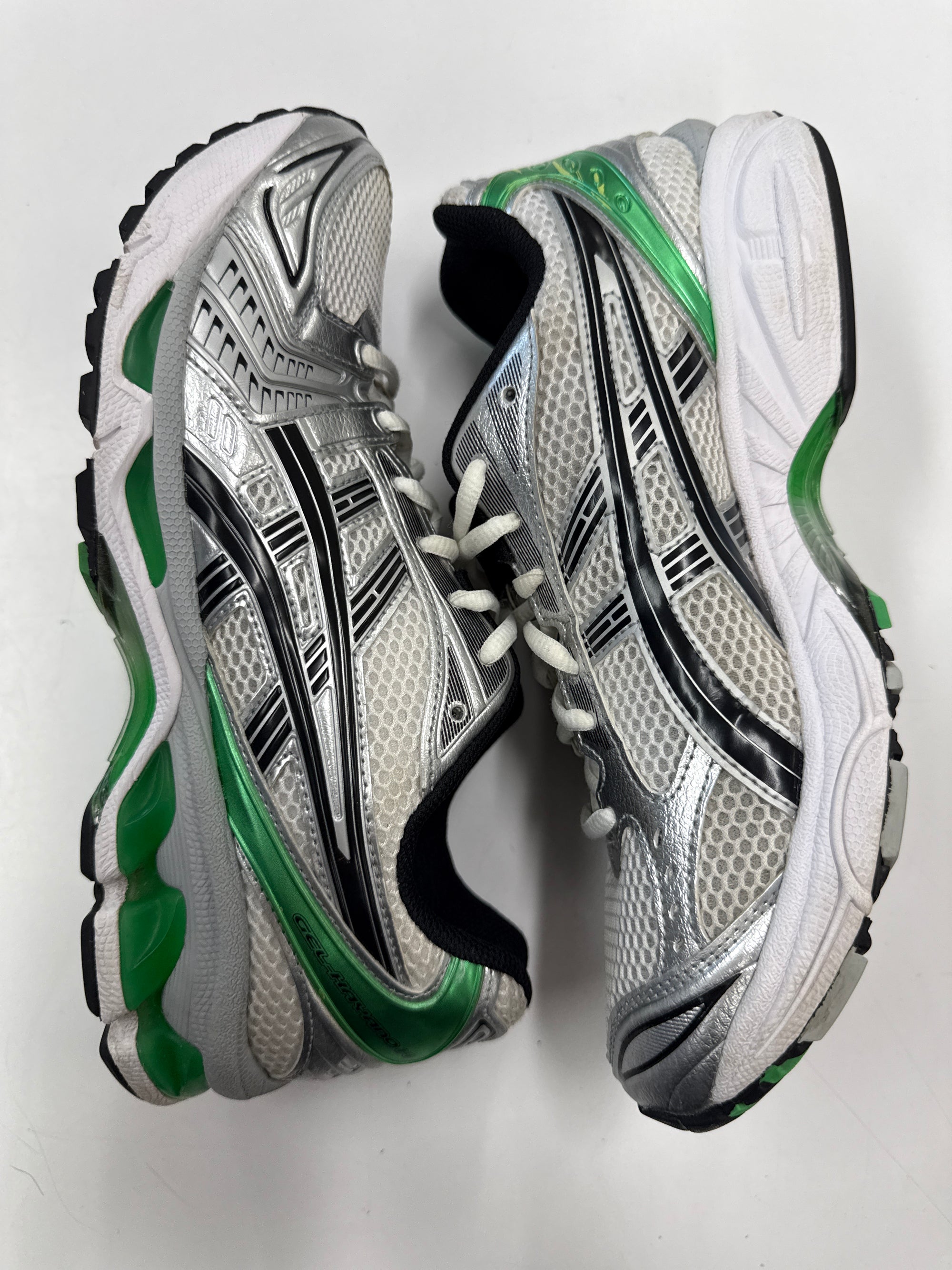 ASICS GEL-KAYANO 14 WHITE MALACHITE GREEN - SIZE 9 (WORN)