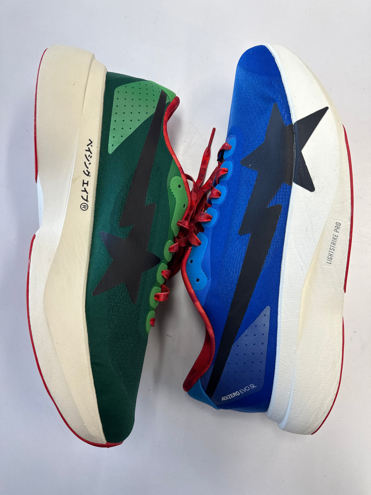 ADIDAS ADIZERO EVO SL BAPE GREEN - SIZE 12.5 (WORN)