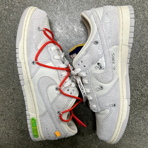NIKE DUNK LOW OFF WHITE LOT 13 SIZE 8.5 (WORN)
