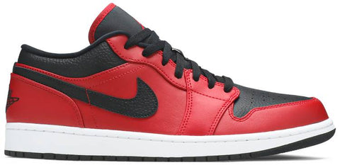 Air Jordan 1 Low "REVERSE BRED PEBBLE SWOOSH"